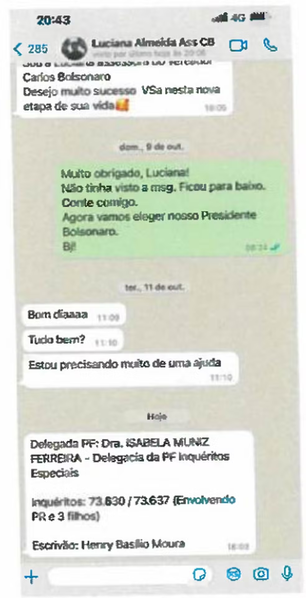 Conversa entre assessoras de Carlos Bolsonaro e Alexandre Ramagem 