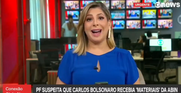 Globo corrige erro de Daniela Lima e diz que PF não apreendeu computador da Abin com Carlos Bolsonaro