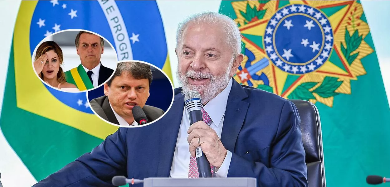Michelle Bolsonaro, Jair Bolsonaro, Tarcísio de Freitas e Lula