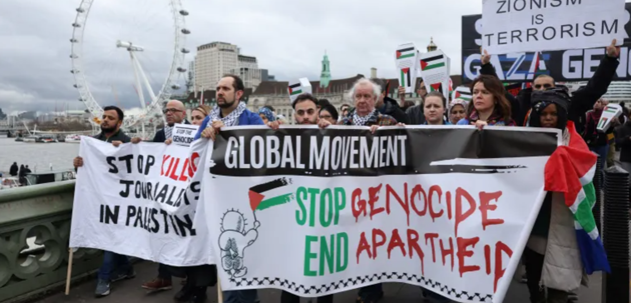 Manifestação de solidariedade ao povo palestino na Europa 