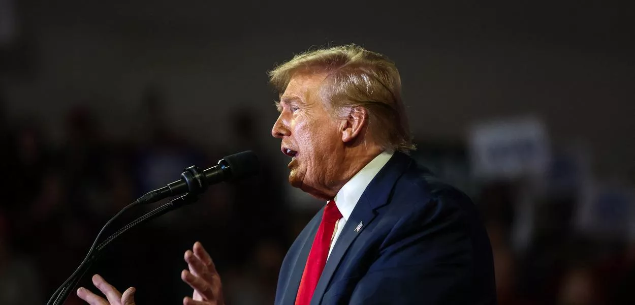 Trump em campanha para as eleições presidenciais de 2024