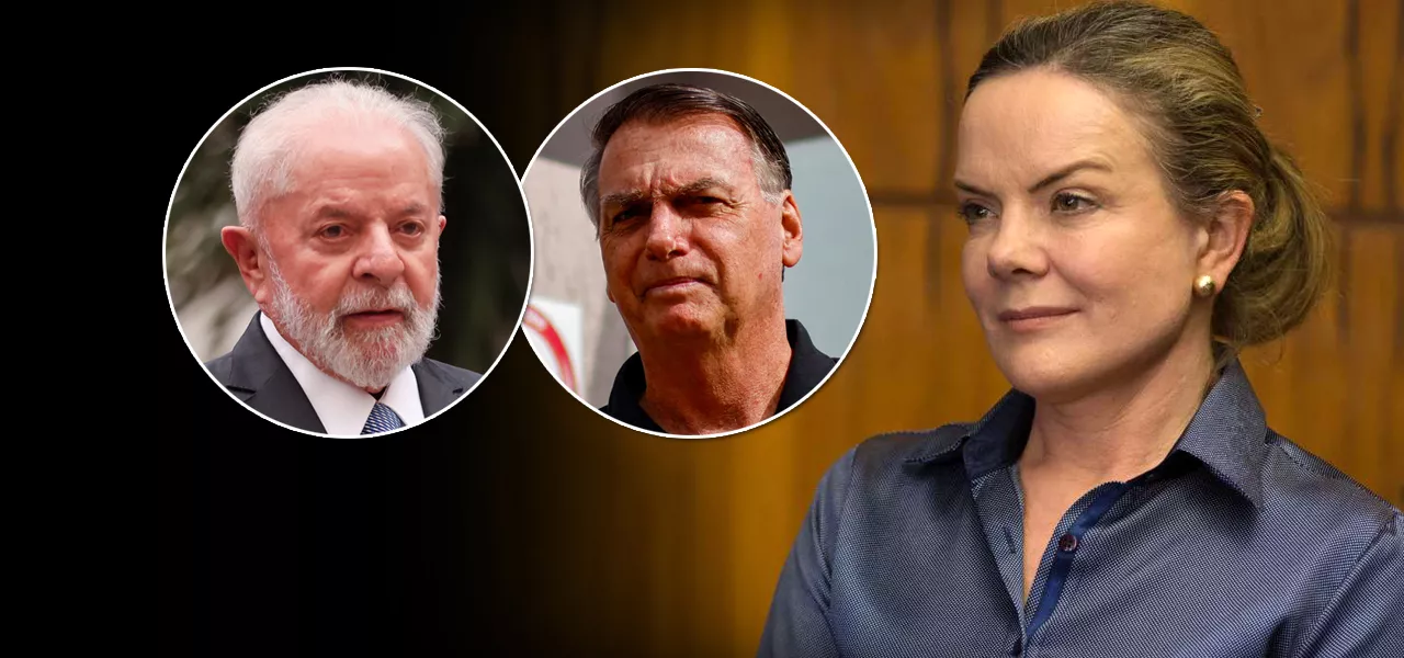 Luiz Inácio Lula da Silva, Jair Bolsonaro e Gleisi Hoffmann