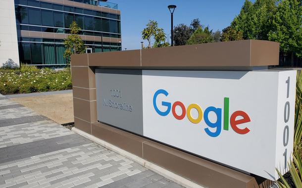 Logo do Google em Mountain View, California