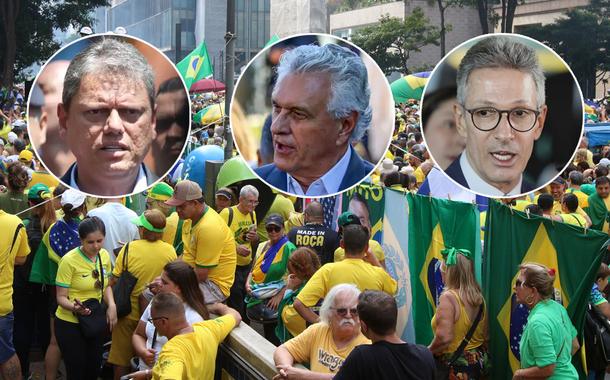 Tarcisio de Freitas | Ronaldo Caiado | Romeu Zema | Ato de apoio a Bolsonaro na Paulista