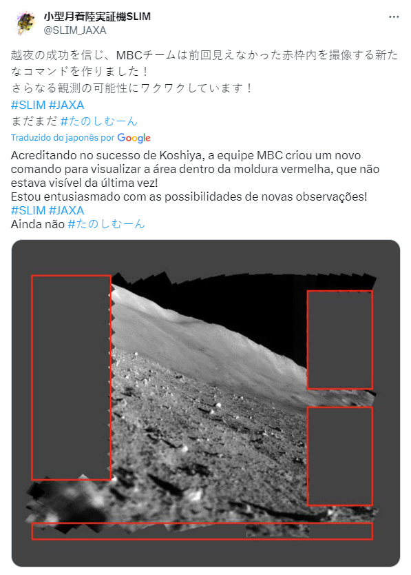 Publicação da agência espacial do Japão (JAXA) com imagem nova da Lua