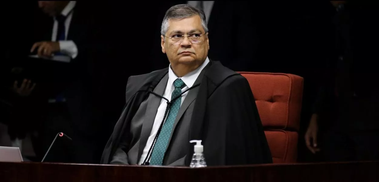 Ministro Flávio Dino durante a sessão da Primeira Turma do STF
