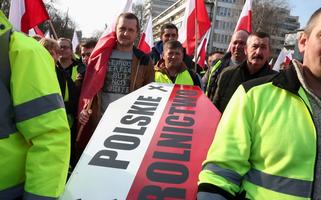 Protesto de agricultores poloneses em Varsóvia