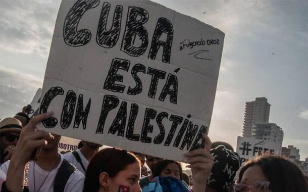 Juventude cubana se mobiliza em solidariedade ao povo palestino 