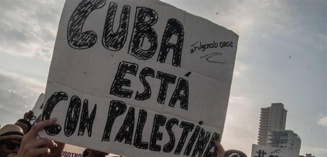 Juventude cubana se mobiliza em solidariedade ao povo palestino 