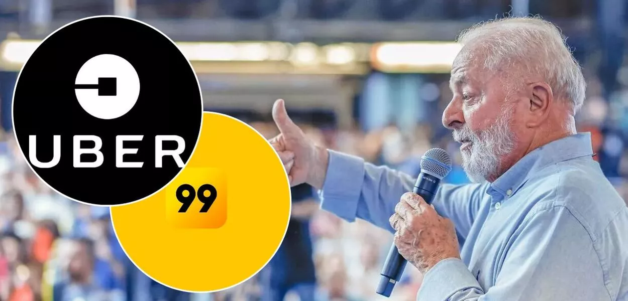 Luiz Inácio Lula da Silva e apps da Uber e 99