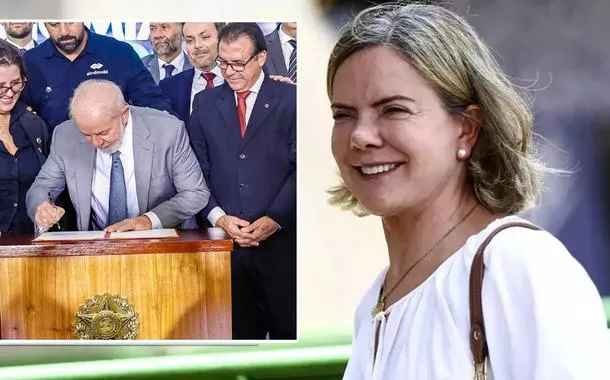 "Dia histórico no Brasil", diz Gleisi após Lula assinar proposta para motoristas de aplicativos