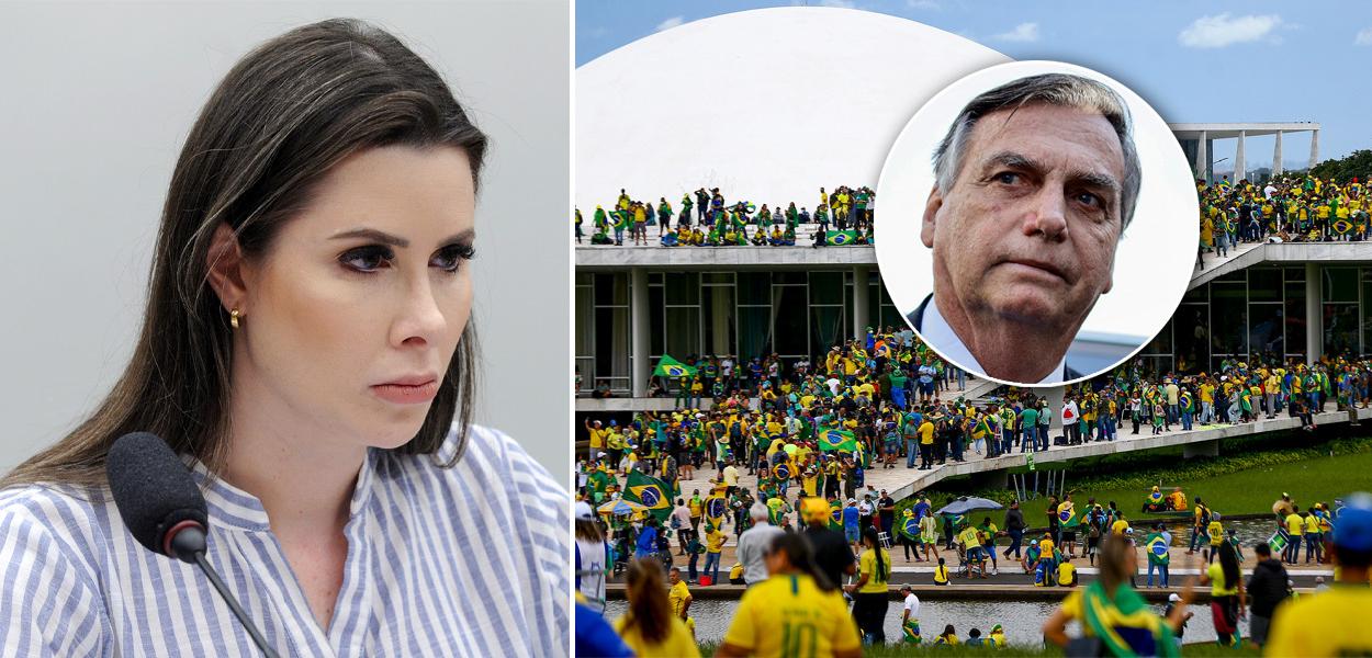 Caroline de Toni e Jair Bolsonaro