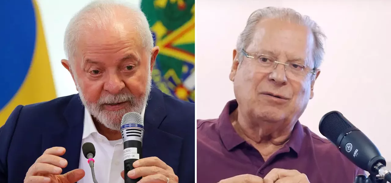 Luiz Inácio Lula da Silva (à esq.) e José Dirceu