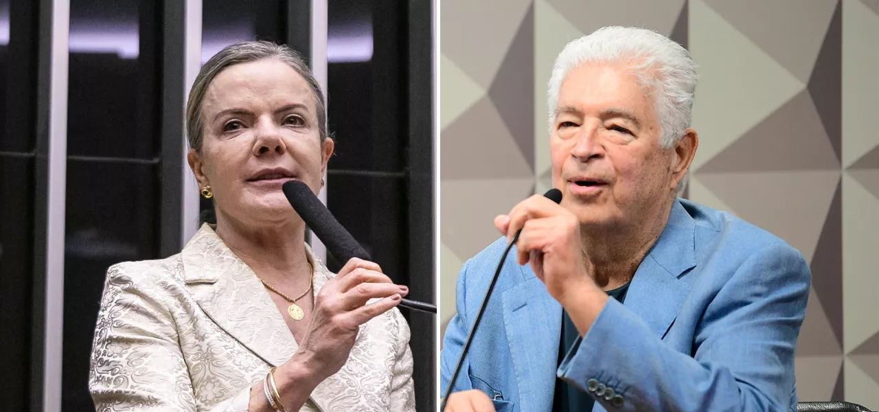 Gleisi Hoffmann e Roberto Requião