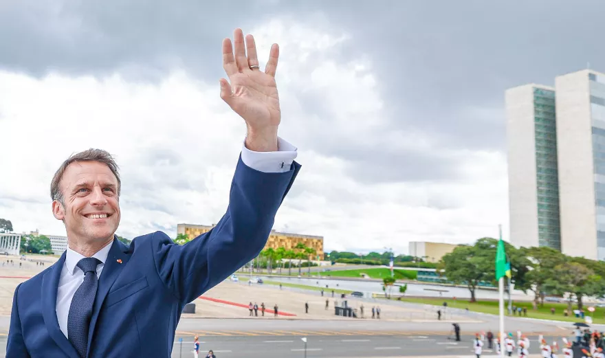 Emmanuel Macron em Brasília