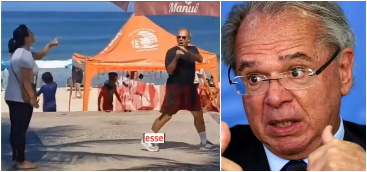 Ex-ministro Paulo Guedes discute em praia do Rio de Janeiro