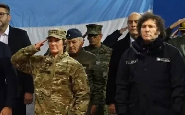 Milei e general Richardson, dos EUA, visitam cidade mais ao sul da Argentina para afastar China de Polo Logístico na Antártica