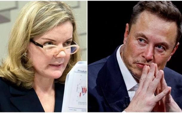 Gleisi reage a Musk e condena ingerência indevida na democracia brasileira