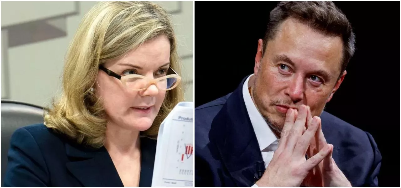 Gleisi Hoffmann e Elon Musk