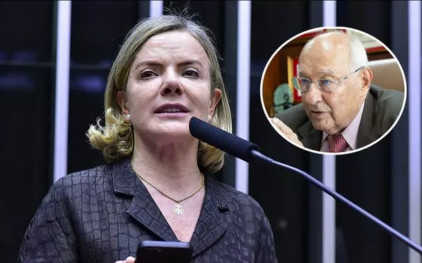 Gleisi repudia 'a tese esdrúxula' de Ives Gandra Martins: 'tenta se livrar da pecha de ser o inspirador da leitura golpista'