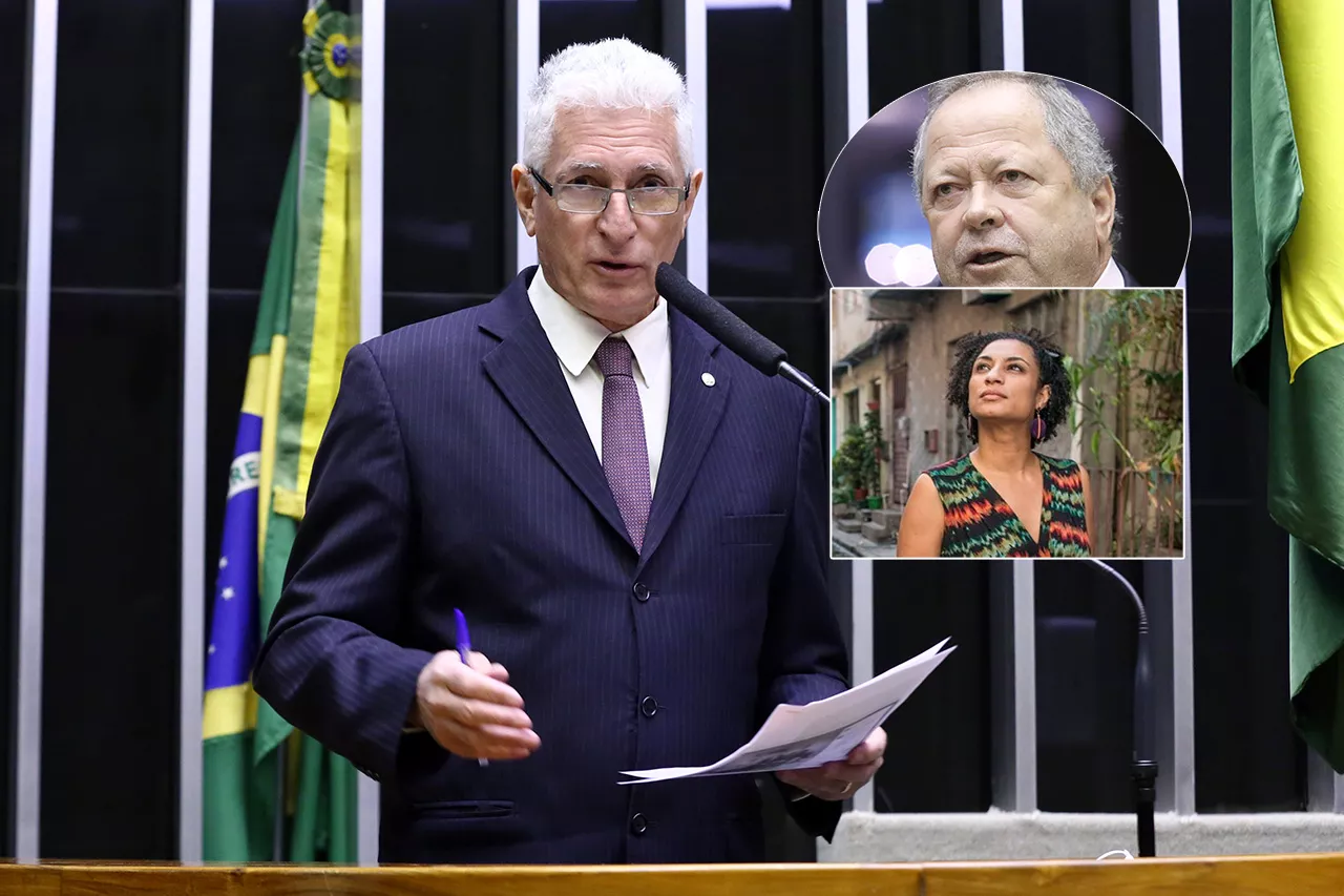 Rogério Correia (mais destaque), Chiquinho Brazão e Marielle Franco 