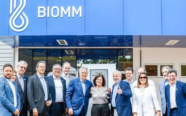Presidente da República, Luiz Inácio Lula da Silva, durante visita à planta de produção de insulina da Biomm