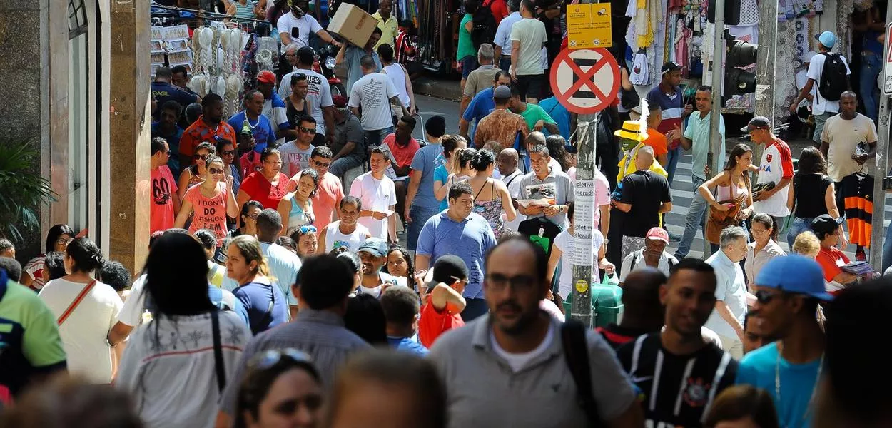 Vista da Ladeira Porto Geral,  em São Paulo