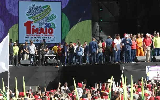 Presidente Lula no ato do Dia do Trabalhador em São Paulo
