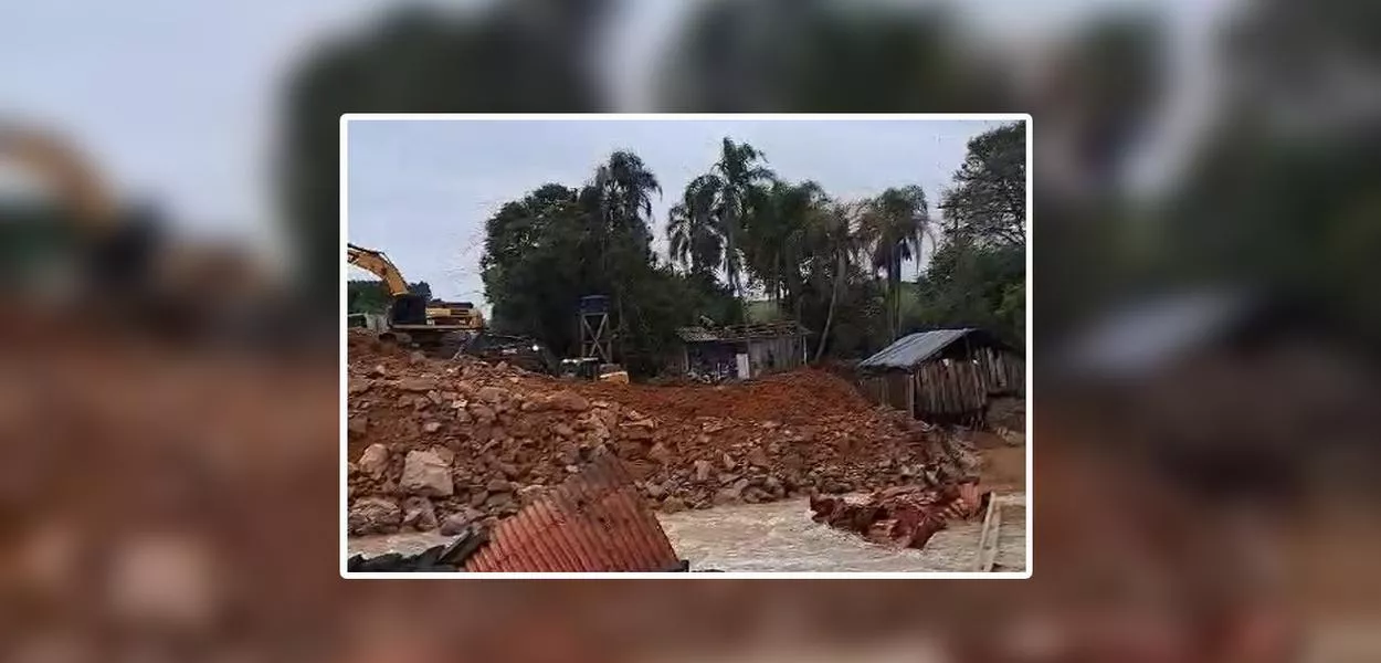 Comunidade de Pekuruty (RS) atingida pelas chuvas