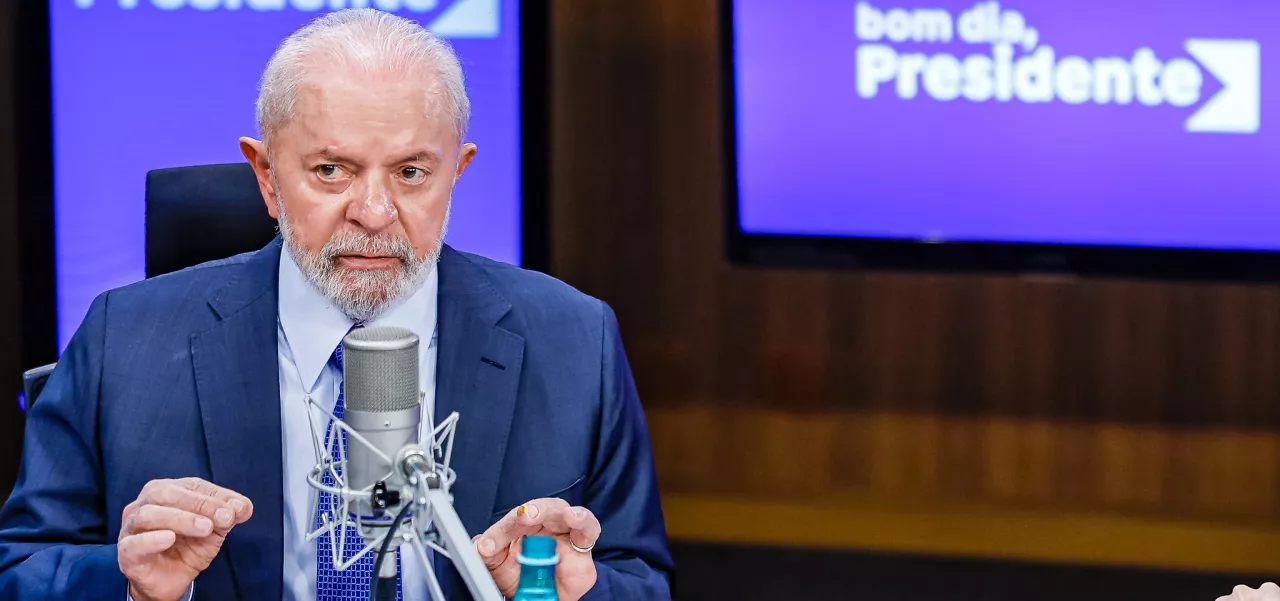 Presidente da República, Luiz Inácio Lula da Silva, durante Entrevista a emissoras de rádio, na Sede da Empresa Brasil de Comunicação, Brasília