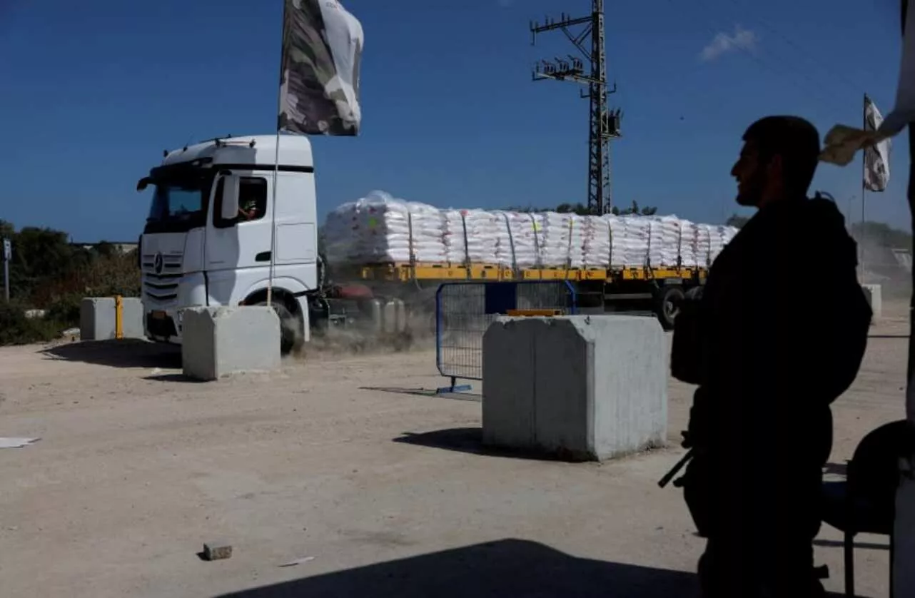 Caminhão com ajuda humanitária para Gaza