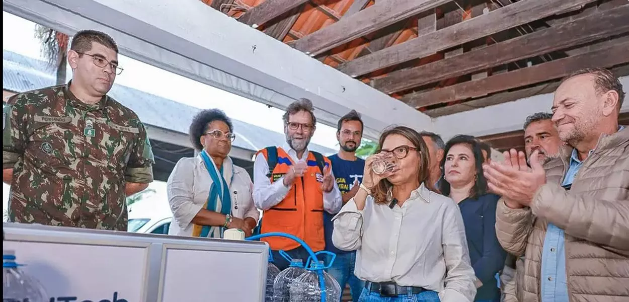 Rosângela da Silva com outras lideranças no RS