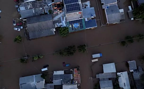 Ruas alagadas em Eldorado do Sul, no Rio Grande do Sul