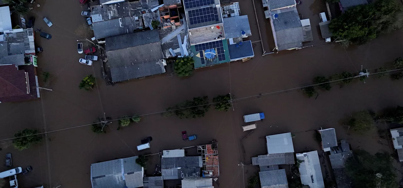 Ruas alagadas em Eldorado do Sul, no Rio Grande do Sul