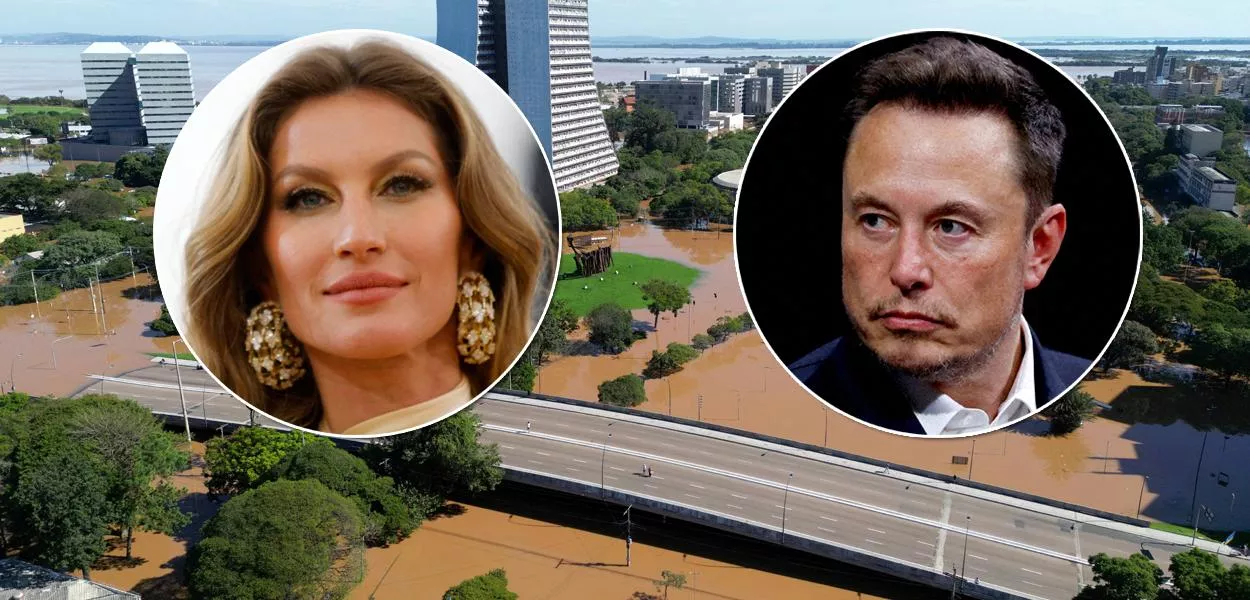 Precisou de uma modelo internacional para Elon Musk anunciar doações ao RS