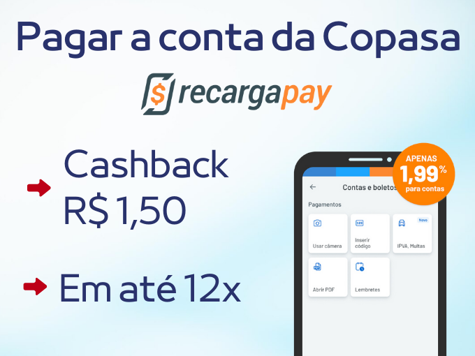 5 melhores aplicativos para pagar Copasa 2 via - Pix e boleto