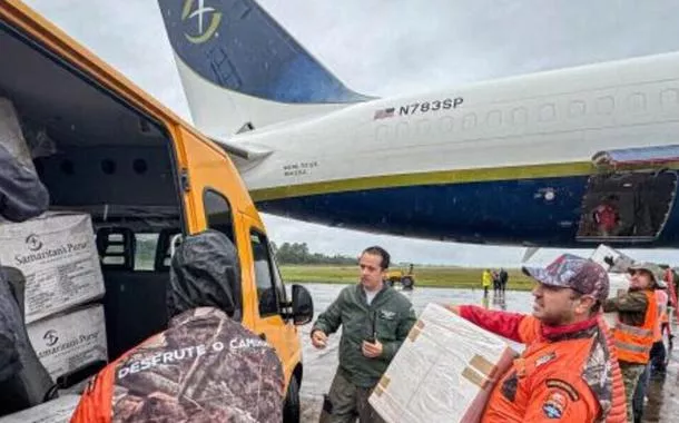 Brasil recebe avião dos Estados Unidos com 18 toneladas de donativos para o Rio Grande do Sul
