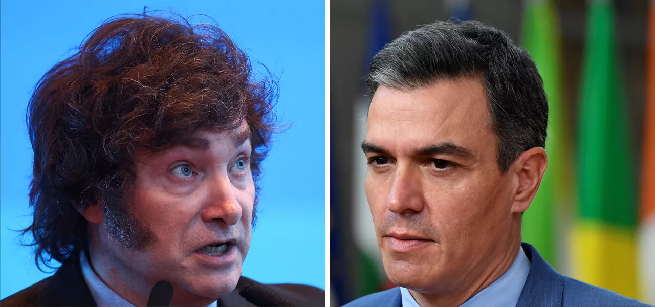 Javier Milei e Pedro Sánchez