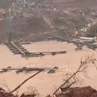 Ponte provisória construída pelo Exército é arrastada pelas águas no Vale do Taquari (vídeo)