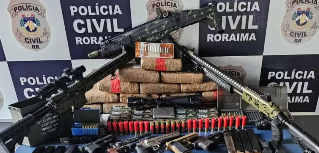 Drogas e armas apreendidas pela Polícia Civil