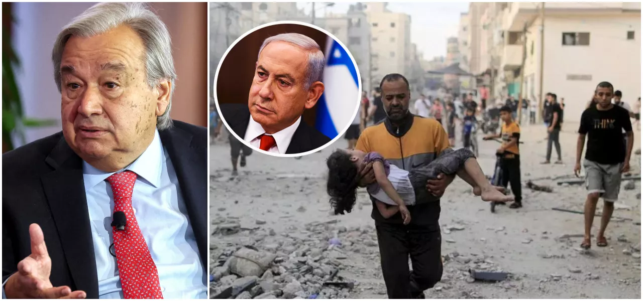 António Guterres, Benjamin Netanyahu e a Faixa de Gaza