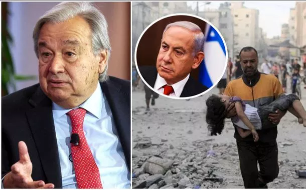 António Guterres, Benjamin Netanyahu e a Faixa de Gaza