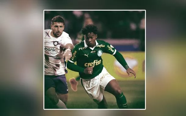 Endrick (verde) e um jogador do San Lorenzo