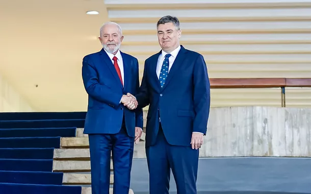 Presidente Luiz Inácio Lula da Silva durante reunião bilateral com o presidente da Croácia, Zoran Milanović, no Palácio do Itamaraty, em Brasília - DF