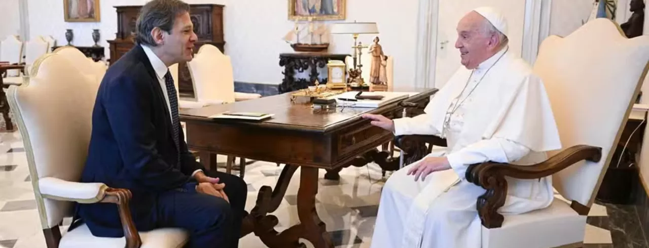 Fernando Haddad e Papa Francisco