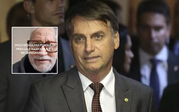 Jair Bolsonaro e um idoso