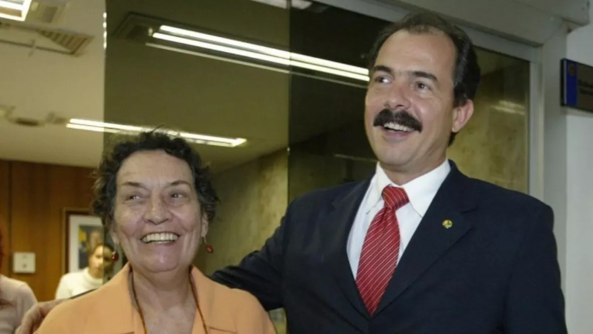 Maria da Conceição Tavares e Aloizio Mercadante