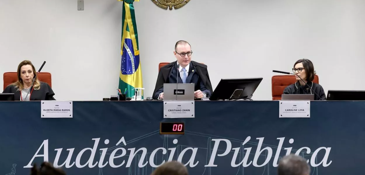 Ministro Cristiano Zanin durante audiência pública sobre a ADPF 1.143/DF