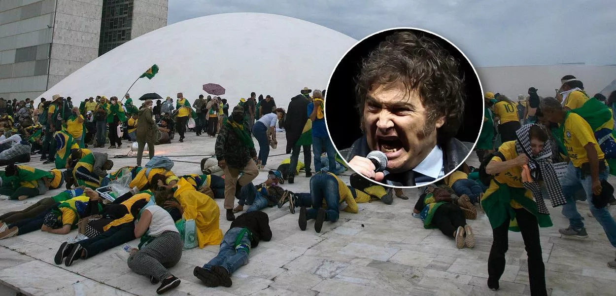 Golpistas invadem e depredam prédios do governo em 8 de janeiro de 2023 | Javier Milei