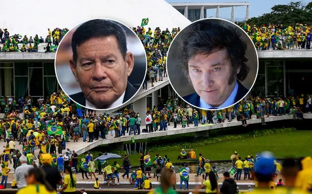 Mourão pede que Milei conceda asilo político a bolsonaristas que fugiram para a Argentina